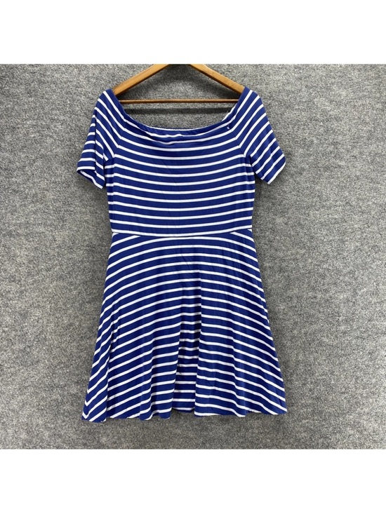 White House Black Market Dresses & Skirts - White House Black Market Striped Fit & Flare Dress Blue White Medium